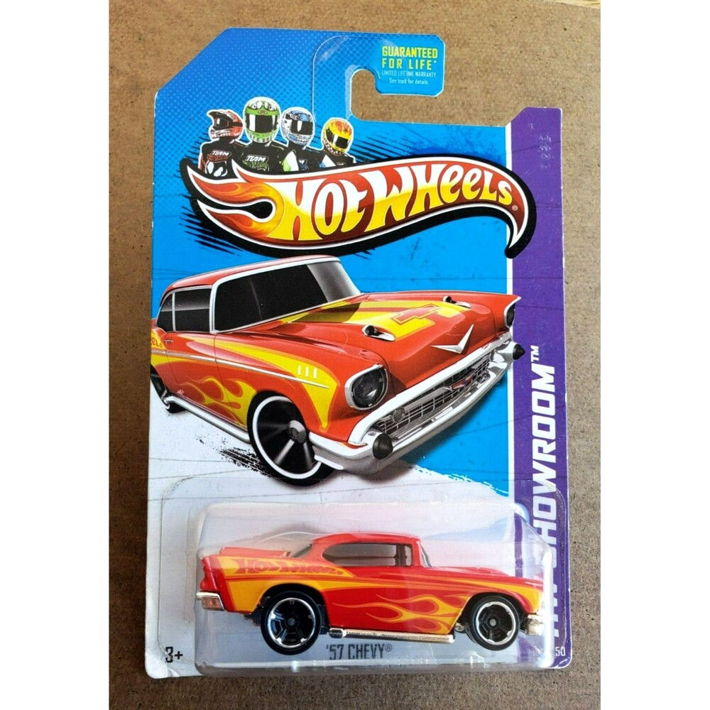2013 Hot Wheels '57 CHEVY CHEVROLET Metallic RED HW Showroom #196/250 1:64 X1859